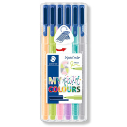 Triplus Color Pastel lot de 6 dans le groupe Stylos / Écrire / Feutres Fineliners chez Pen Store (111234)