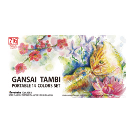 Gansai Tambi Portable lot d'aquarelles x 14 dans le groupe Matériels d'artistes / Couleurs de l'artiste / Peinture aquarelle chez Pen Store (111864)