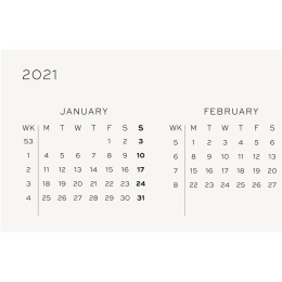 Kalender 2021 12M Daily Planner A5 Black dans le groupe Papiers & Blocs / Calendriers et agendas / Calendriers 12 mois chez Pen Store (112293)