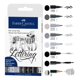 PITT Artist Hand Lettering Starter Set Lot de 8 dans le groupe Loisirs créatifs / Calligraphie / Sets de Lettering chez Pen Store (112444)