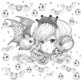 Pop Manga: Cute and Creepy Coloring Book dans le groupe Loisirs créatifs / Livres / Album de coloriage pour les adultes chez Pen Store (112447)