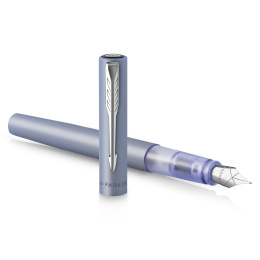 Vector XL Silver-Blue Stylo-plume dans le groupe Stylos / Stylo haute de gamme / Stylo à plume chez Pen Store (112678_r)