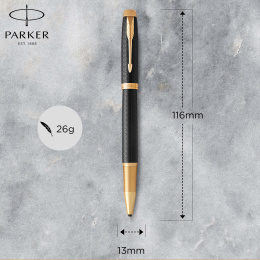 IM Premium Black/Gold Rollerball dans le groupe Stylos / Stylo haute de gamme / Roller chez Pen Store (112685)