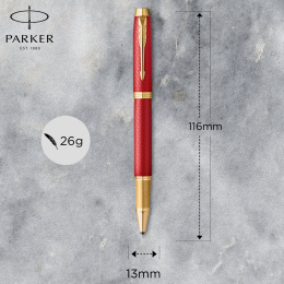 IM Premium Red/Gold Rollerball dans le groupe Stylos / Stylo haute de gamme / Roller chez Pen Store (112691)