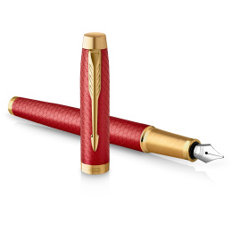 IM Premium Red/Gold Stylo-plume Fine dans le groupe Stylos / Stylo haute de gamme / Stylo à plume chez Pen Store (112692)