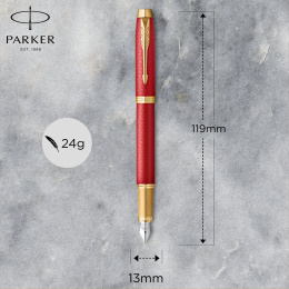 IM Premium Red/Gold Stylo-plume Fine dans le groupe Stylos / Stylo haute de gamme / Stylo à plume chez Pen Store (112692)