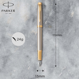IM Premium Silver/Gold Stylo-plume dans le groupe Stylos / Stylo haute de gamme / Stylo à plume chez Pen Store (112699_r)