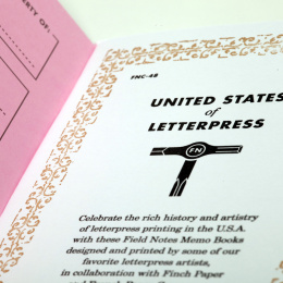 United States of Letterpress A lot de 3 dans le groupe Papiers & Blocs / Écrire et consigner / Blocs-notes chez Pen Store (125129)