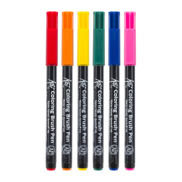 Koi Coloring Brush Pen 6-set Bright dans le groupe Stylos / Écrire / Feutres Fineliners chez Pen Store (125588)