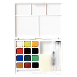 Koi Water Colors Pocket Field Sketch Box 12 + Brush dans le groupe Matériels d'artistes / Couleurs de l'artiste / Peinture aquarelle chez Pen Store (125610)