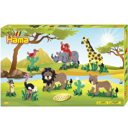 Midi Perles Boite cadeau Safari 5000 pcs dans le groupe Kids / Amusement et apprentissage / Perles à repasser et plaques à motifs / Kit DIY perles tubulaires chez Pen Store (126131)