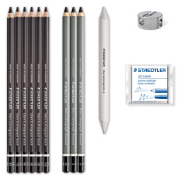 Mixed Lumograph Charcoal set dans le groupe Matériels d'artistes / Craie et Graphite / Fusain et crayons fusains chez Pen Store (126614)