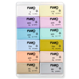 FIMO Soft Argile à modeler 12 x 25 g Pastel colours dans le groupe Loisirs créatifs / Former / Modeler / Argile à cuire au four chez Pen Store (126651)