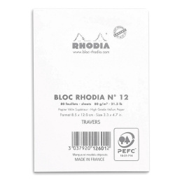 Block Blanche No.12 à lignes dans le groupe Papiers & Blocs / Écrire et consigner / Blocs-notes chez Pen Store (127135)