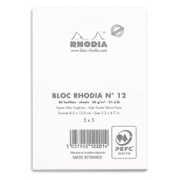 Block Blanche No.12 à carreaux dans le groupe Papiers & Blocs / Écrire et consigner / Blocs-notes chez Pen Store (127136)