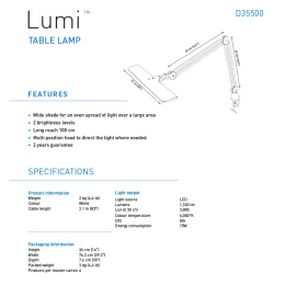 Lumi Task Lamp dans le groupe Loisirs créatifs / Accessoires Hobby / L'illumination chez Pen Store (127938)