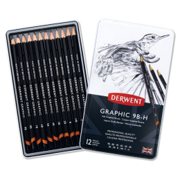Graphic Crayon graphite Ensemble de 12 9B-H dans le groupe Matériels d'artistes / Craie et Graphite / Graphite et crayon à papier chez Pen Store (128168)