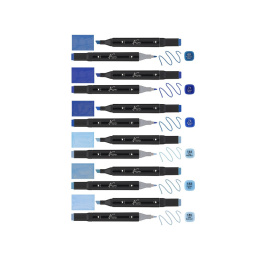 Dual-tip Markers 6 pièces Bleu dans le groupe Stylos / Crayons d'artistes / Feutres chez Pen Store (128525)