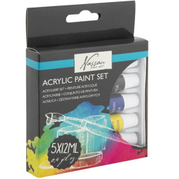Peinture acrylique 12 ml 5 pièces  dans le groupe Matériels d'artistes / Couleurs de l'artiste / Peinture acrylique chez Pen Store (128543)