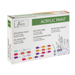 Peinture acrylique 120 ml 6 piéces Trendy dans le groupe Matériels d'artistes / Couleurs de l'artiste / Peinture acrylique chez Pen Store (128549)