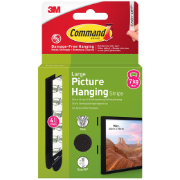 Command Languettes pour tableaux Large Le noir dans le groupe Loisirs créatifs / Organiser / Cadres / Système de suspension pour cadres chez Pen Store (128609)