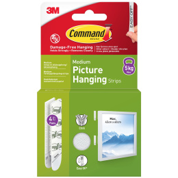 Command Languettes pour tableaux Medium 4 st dans le groupe Loisirs créatifs / Organiser / Cadres / Système de suspension pour cadres chez Pen Store (128611)