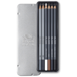 Studio Collection Crayons pour dessiner Lot de 6 dans le groupe Matériels d'artistes / Craie et Graphite / Fusain et crayons fusains chez Pen Store (128763)
