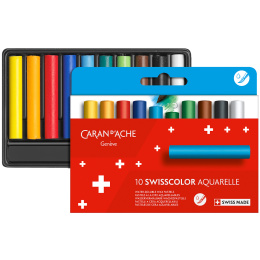 Swisscolor Aquarelle Set de 10 crayons de couleur pastel dans le groupe Matériels d'artistes / Craie et Graphite / Pastels secs chez Pen Store (128916)