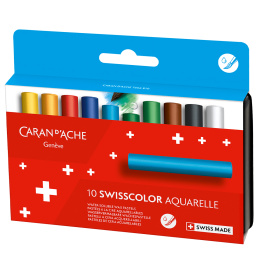 Swisscolor Aquarelle Set de 10 crayons de couleur pastel dans le groupe Matériels d'artistes / Craie et Graphite / Pastels secs chez Pen Store (128916)