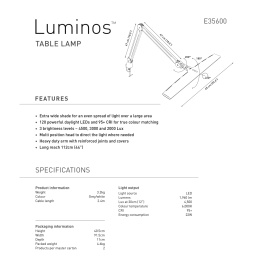 Luminos Table Lamp dans le groupe Loisirs créatifs / Accessoires Hobby / L'illumination chez Pen Store (129122)
