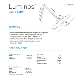 Luminos Table Lamp dans le groupe Loisirs créatifs / Accessoires Hobby / L'illumination chez Pen Store (129122)