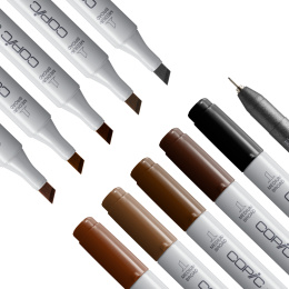 Ciao 5+1 Fineliner Hair Tones 2 dans le groupe Stylos / Crayons d'artistes / Feutres d'illustrations chez Pen Store (129235)