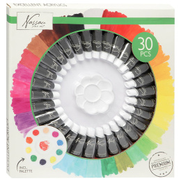 Peinture Acrylique 12ml 30-set + palette dans le groupe Matériels d'artistes / Couleurs de l'artiste / Peinture acrylique chez Pen Store (129364)