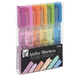 Glitter-markers 6-set dans le groupe Kids / Crayons pours les enfants / Feutres pour les enfants chez Pen Store (129408)