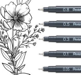 Pointliner Ensemble de 5 dans le groupe Stylos / Écrire / Feutres Fineliners chez Pen Store (129511)