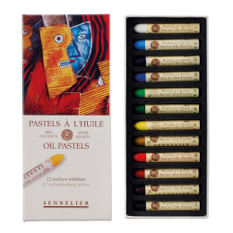 Pastel à l'huile 5ml Ensemble de départ 12 pièces dans le groupe Matériels d'artistes / Couleurs de l'artiste / Pastels chez Pen Store (129814)