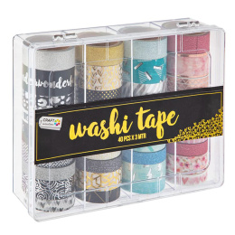 Washi Tape 40 rouleaux + boîte de rangement #2 dans le groupe Loisirs créatifs / Accessoires Hobby / Washi Tape chez Pen Store (129891)