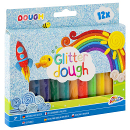 Pâte à modeler Glitter 12 couleurs dans le groupe Kids / Hobby et Coleurs pour enfants / Pâte à modeler chez Pen Store (129934)