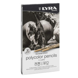 Rembrandt Polycolor Niveaux de gris Ensemble de 12 dans le groupe Stylos / Crayons d'artistes / Crayons de couleurs chez Pen Store (129958)