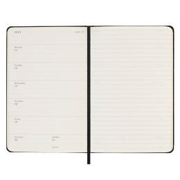 12M Weekly Notebook Hardcover Pocket Black dans le groupe Papiers & Blocs / Calendriers et agendas / Calendriers 12 mois chez Pen Store (130164)