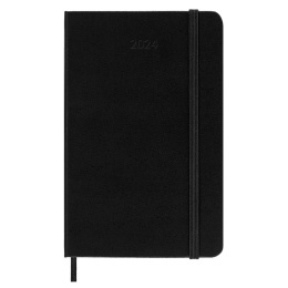 12M Weekly Planner Horizontal Hardcover Pocket Black dans le groupe Papiers & Blocs / Calendriers et agendas / Calendriers 12 mois chez Pen Store (130174)
