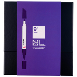 Marker Ensemble de 9 Purple dans le groupe Stylos / Crayons d'artistes / Feutres d'illustrations chez Pen Store (130484)