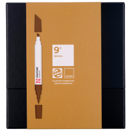 Marker Ensemble de 9 Brown dans le groupe Stylos / Crayons d'artistes / Feutres d'illustrations chez Pen Store (130489)