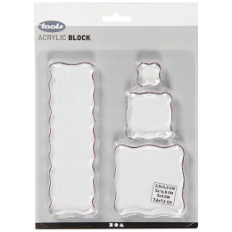 Bloc acrylique 4 pcs dans le groupe Loisirs créatifs / Accessoires Hobby / Tampons chez Pen Store (130566)