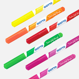 Turbo Soft Brush Pen Fluo ensemble de 6 dans le groupe Kids / Crayons pours les enfants / Feutres pour les enfants chez Pen Store (130608)