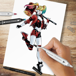 Art Kit 24-set Harley Quinn dans le groupe Stylos / Crayons d'artistes / Feutres d'illustrations chez Pen Store (130636)