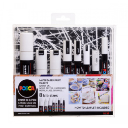 White Ensemble de 8 dans le groupe Stylos / Crayons d'artistes / Marqueurs acryliques chez Pen Store (130694)