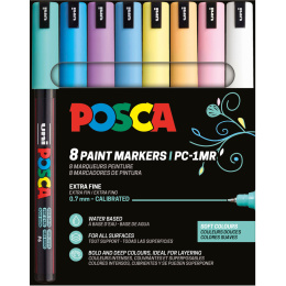 PC-1MR Soft Colours Ensemble de 8 dans le groupe Stylos / Crayons d'artistes / Marqueurs acryliques chez Pen Store (130696)