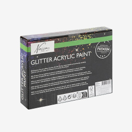 Peinture Acrylique 75ml Glitter 6-set dans le groupe Matériels d'artistes / Couleurs de l'artiste / Peinture acrylique chez Pen Store (130725)