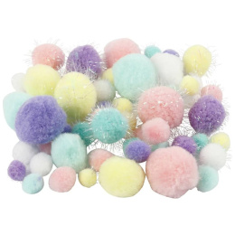 Pompoms Pastel 62g dans le groupe Kids / Amusement et apprentissage / Matériel de bricolage pour enfants / Boules en feutre et pompons chez Pen Store (130733)